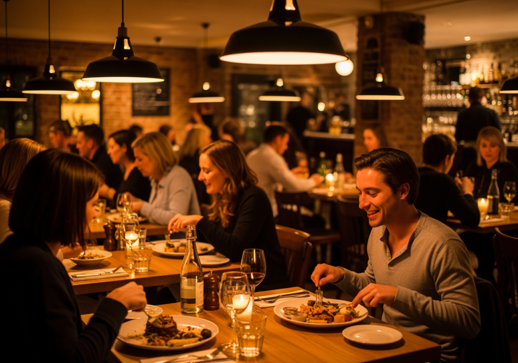 照明設計師在餐廳現場測量光度