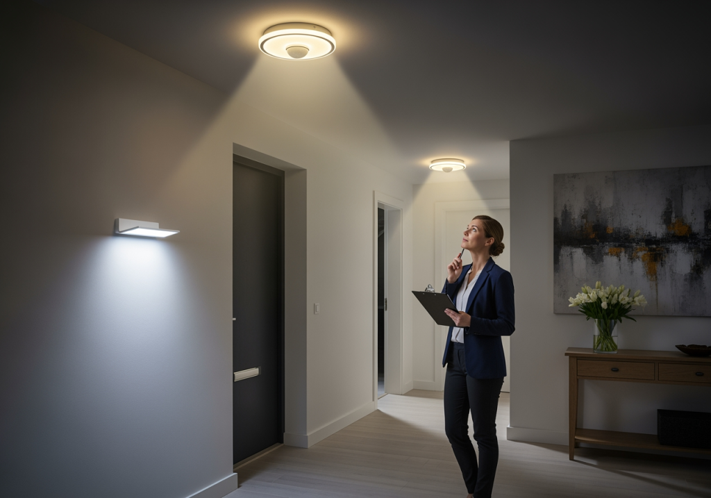 下班回家開門瞬間燈自動亮起 下班回家開門瞬間燈自動亮起