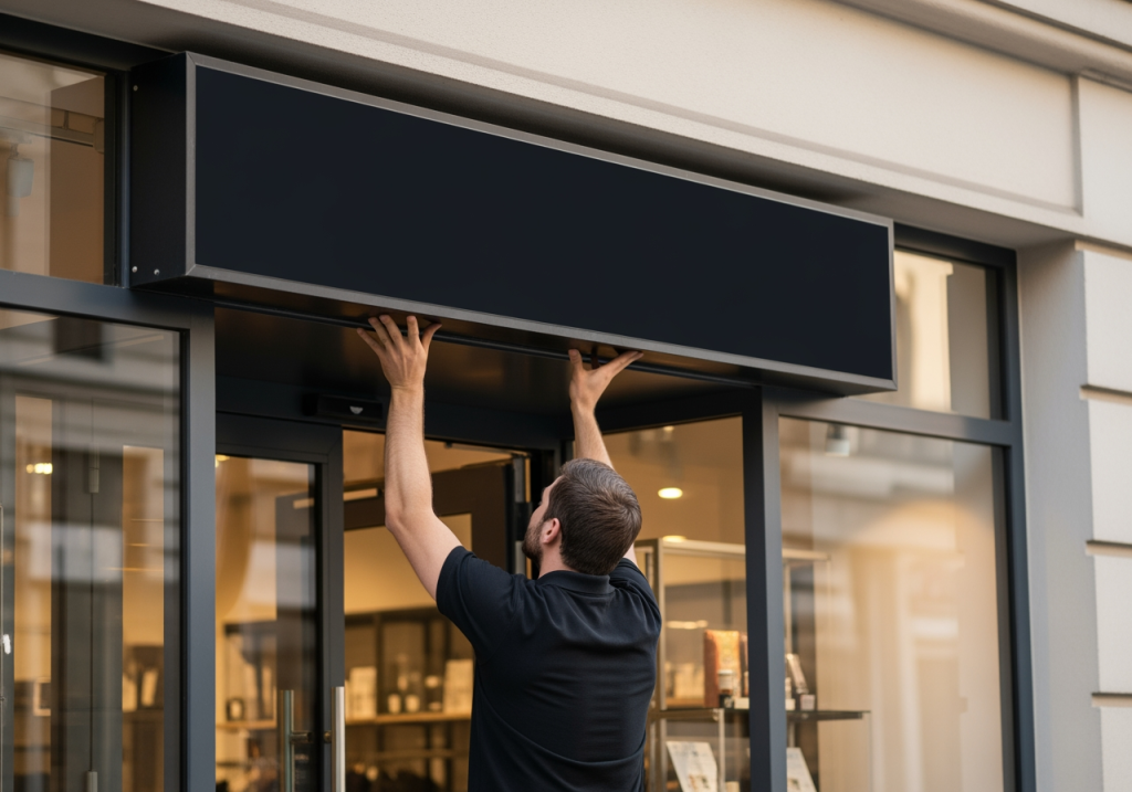 白天街道上的LED 字幕機