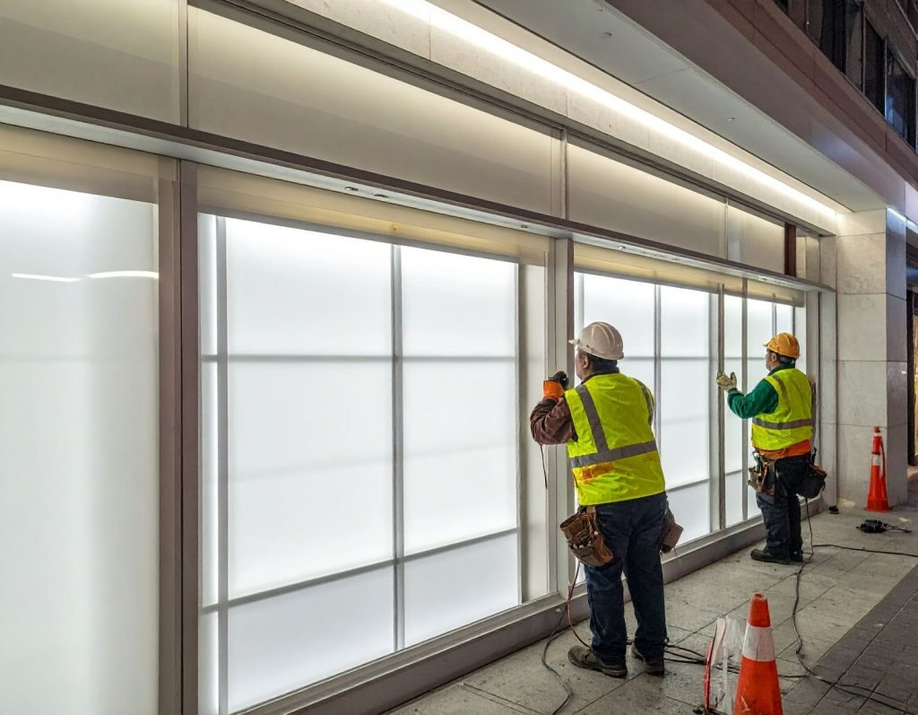 餐飲店牆面使用薄型 LED 燈箱