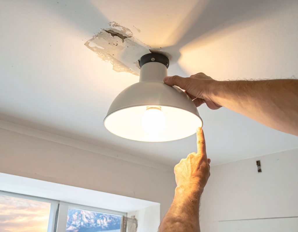 女子在客廳計算電費