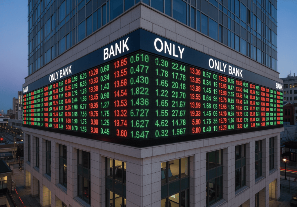 銀行外牆 LED 跑馬燈