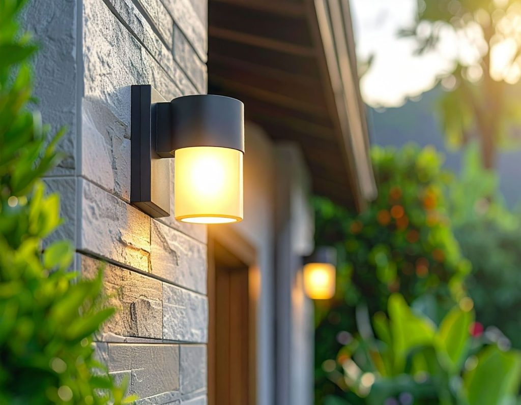 男性在門口測試sensor light 男性在門口測試sensor light