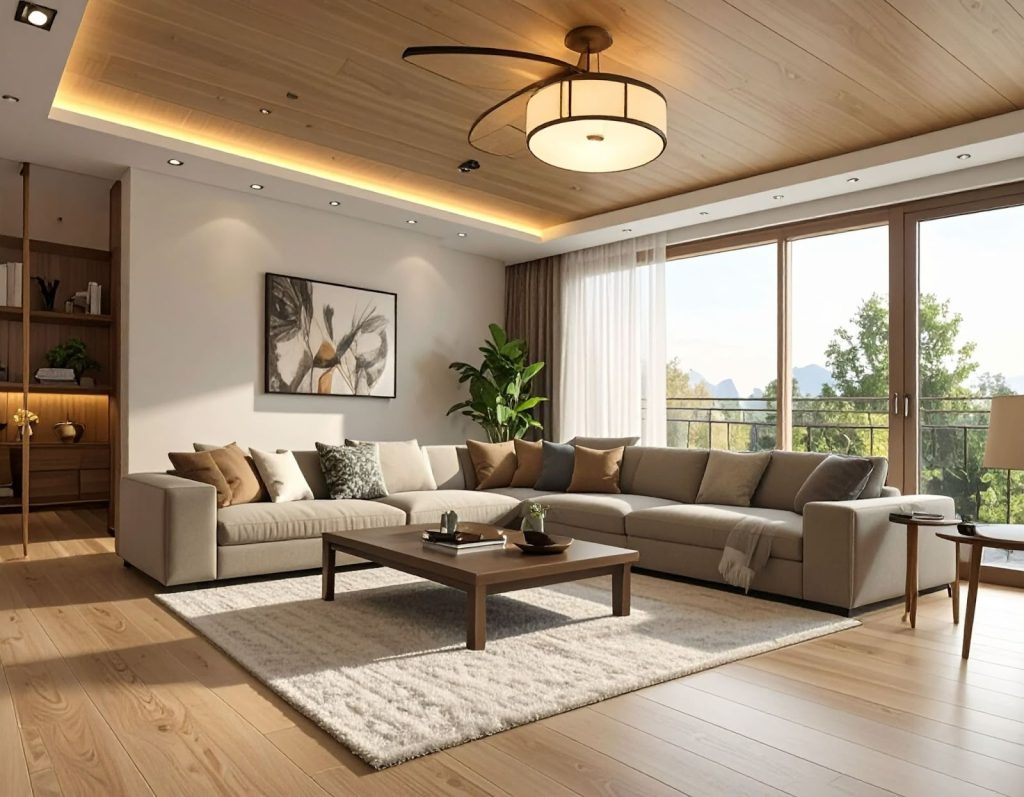 男子在家中安裝吸頂燈底座 男子在家中安裝吸頂燈底座