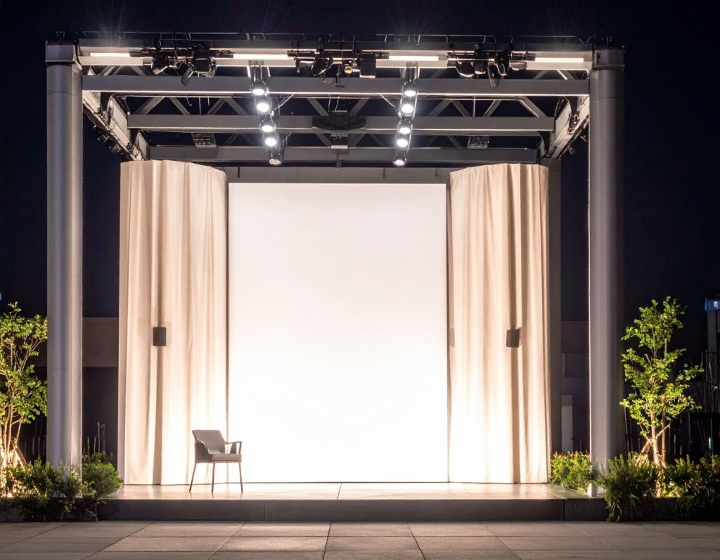 企業發表會舞台後方 LED 卡布燈箱