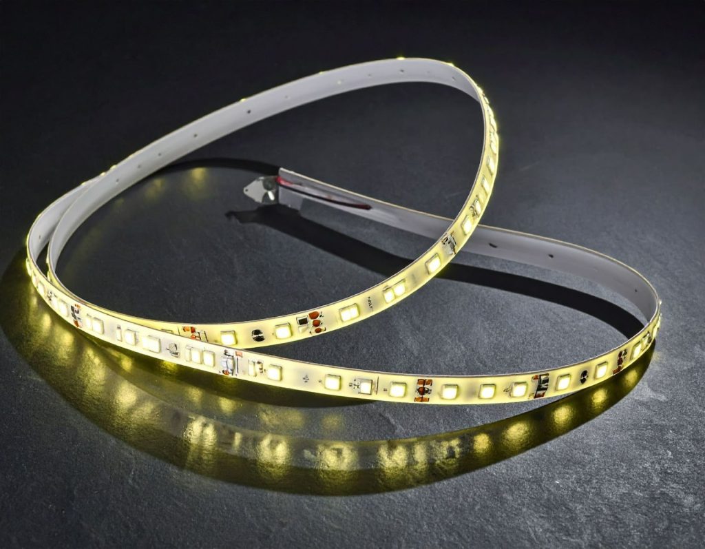 櫃子下方貼著 LED燈